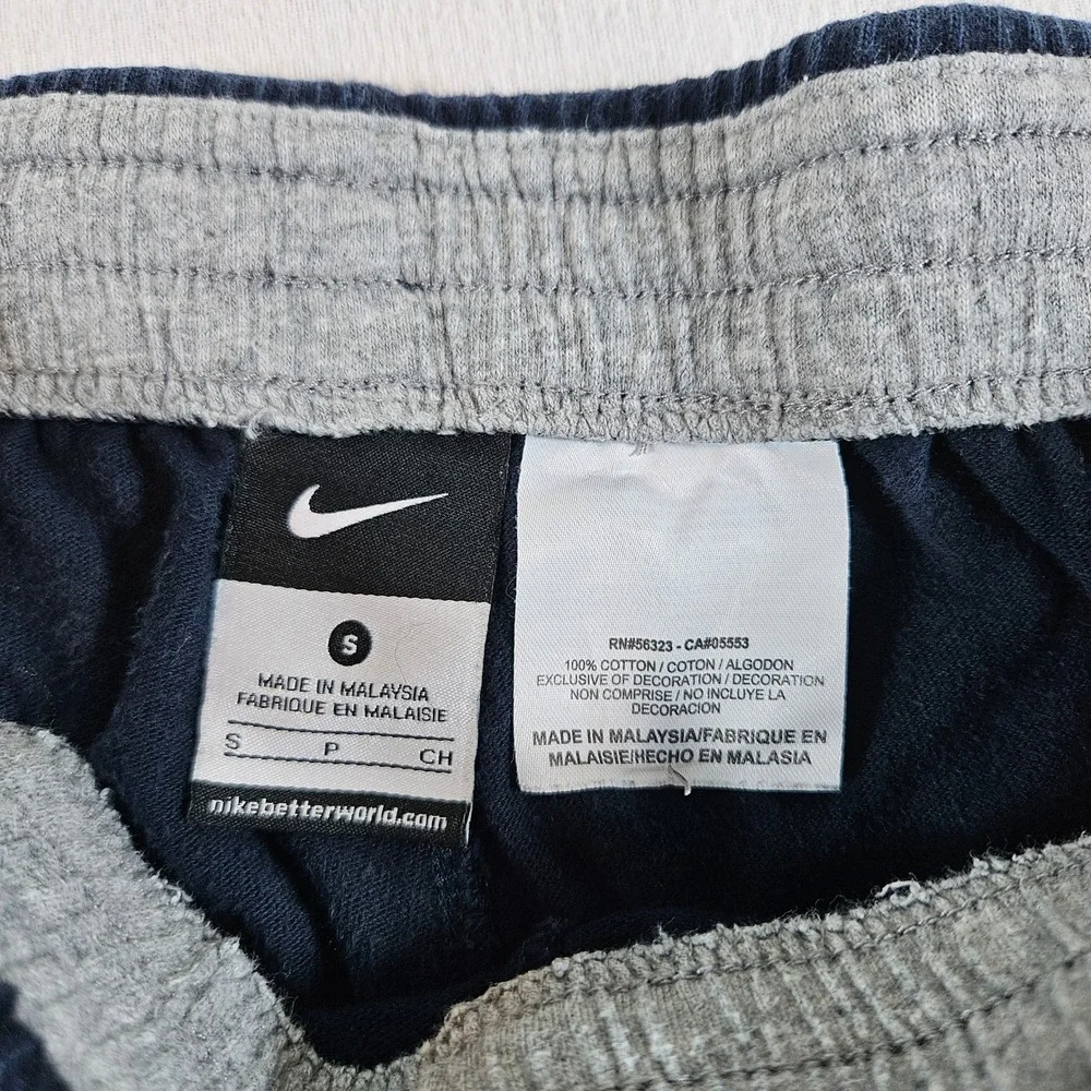 Nike Sweatpants‎ Mens Small Navy Blue Cotton Drawstring Straight Leg 412172-475